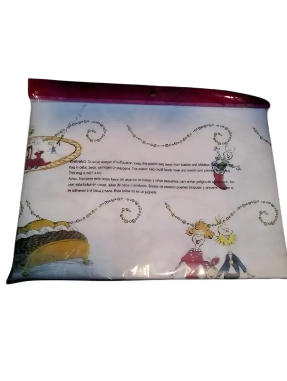 Sleigh Bell Bistro Dr Seuss Whoville Grinch Vinyl Tablecloth Rectangle 52”x70